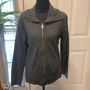 Women’s zip up jacket, gray, sz. Small